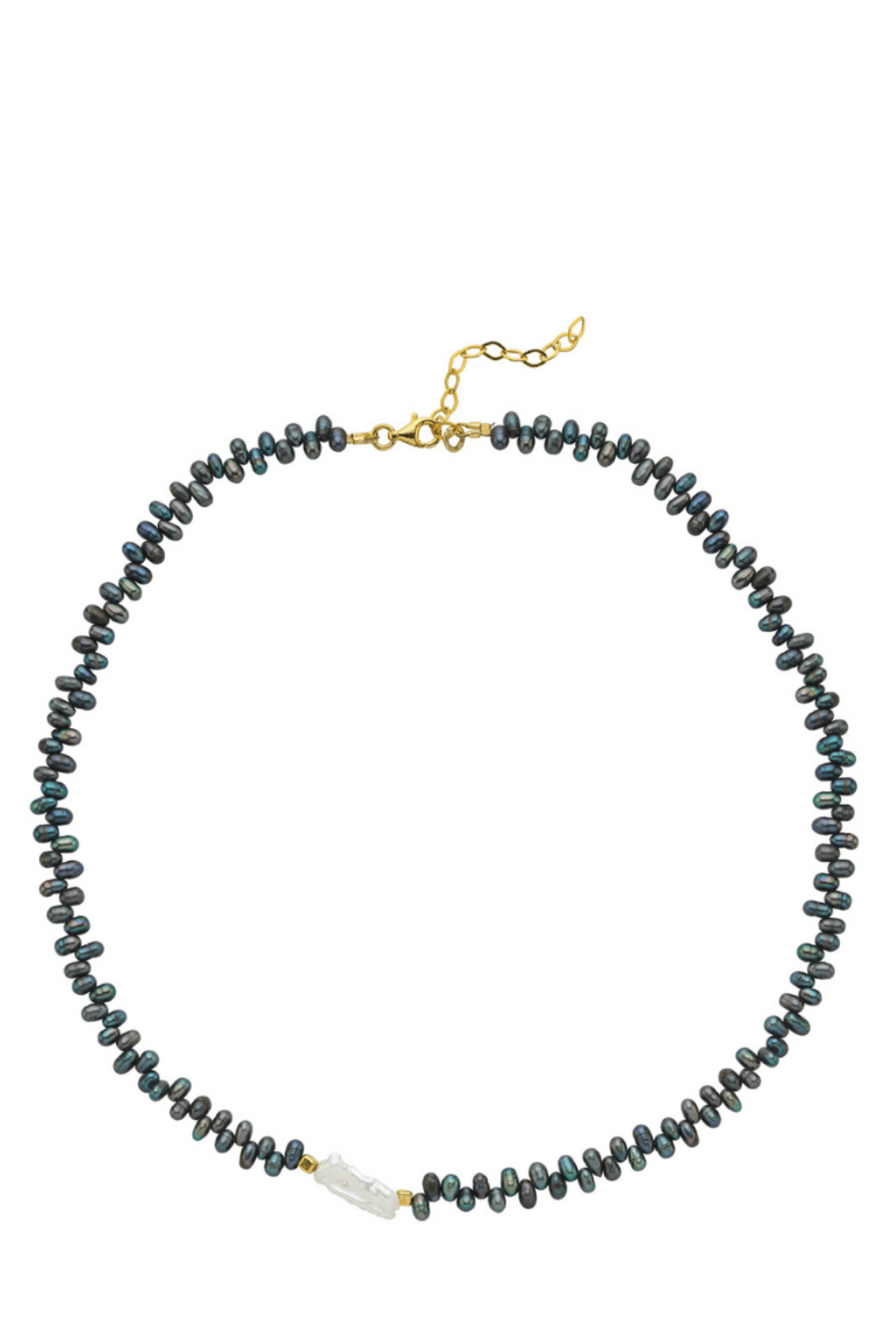 Linya Jewellery-Oden Asimetrik Siyah Barok İncili Kolye-Kolye-1-fleurdirect.live