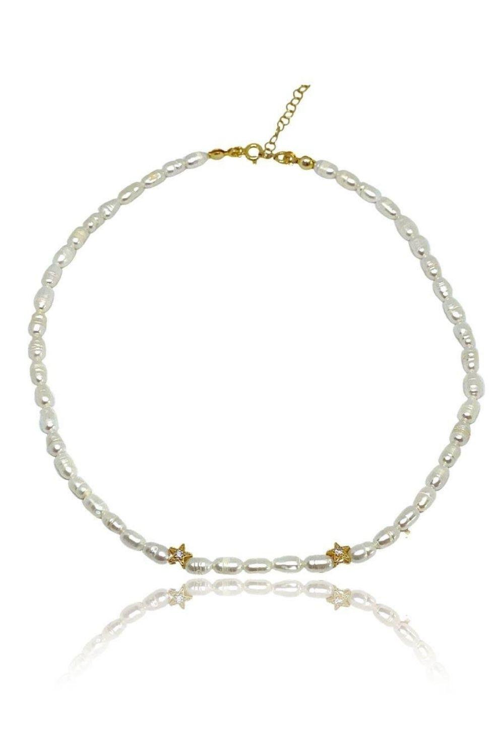 Linya Jewellery-Rometta Yıldızlı İnci Kolye-Kolye-1-fleurdirect.live