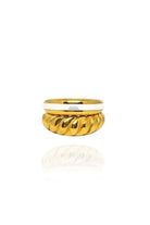 Linya Jewellery-Rosa Beyaz Mineli Yüzük Gold-Yüzük-1-fleurdirect.live