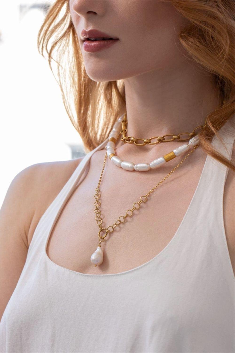 Linya Jewellery-Sebra İnci Kolye-Kolye-2-fleurdirect.live