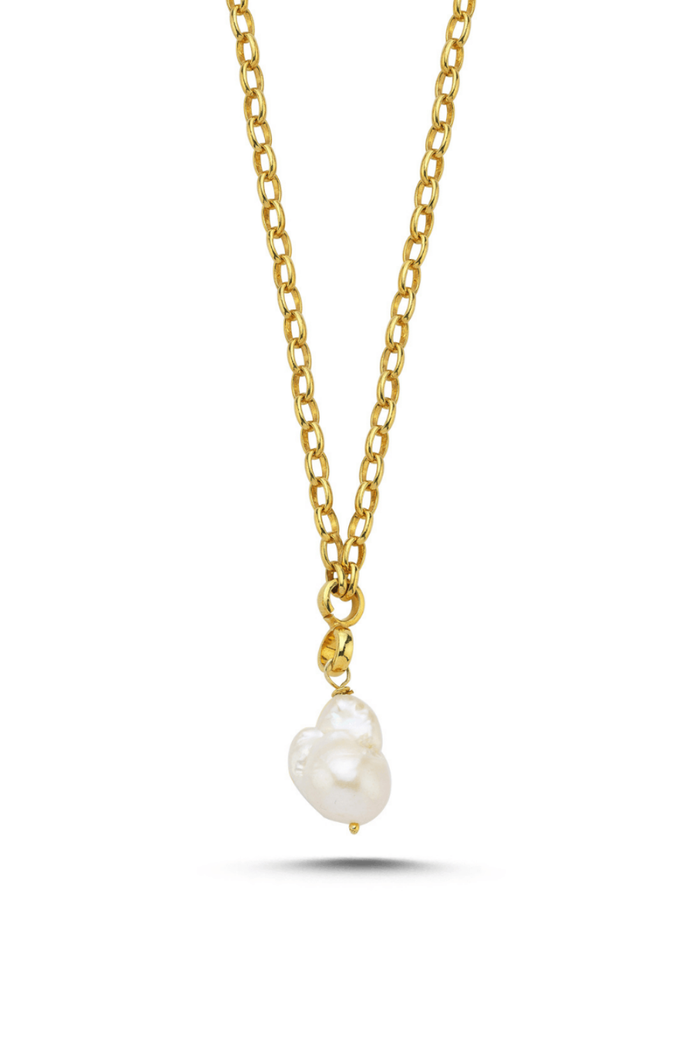 Linya Jewellery-Tapy Barok İnci Kalın Zincir Kolye-Kolye-1-fleurdirect.live
