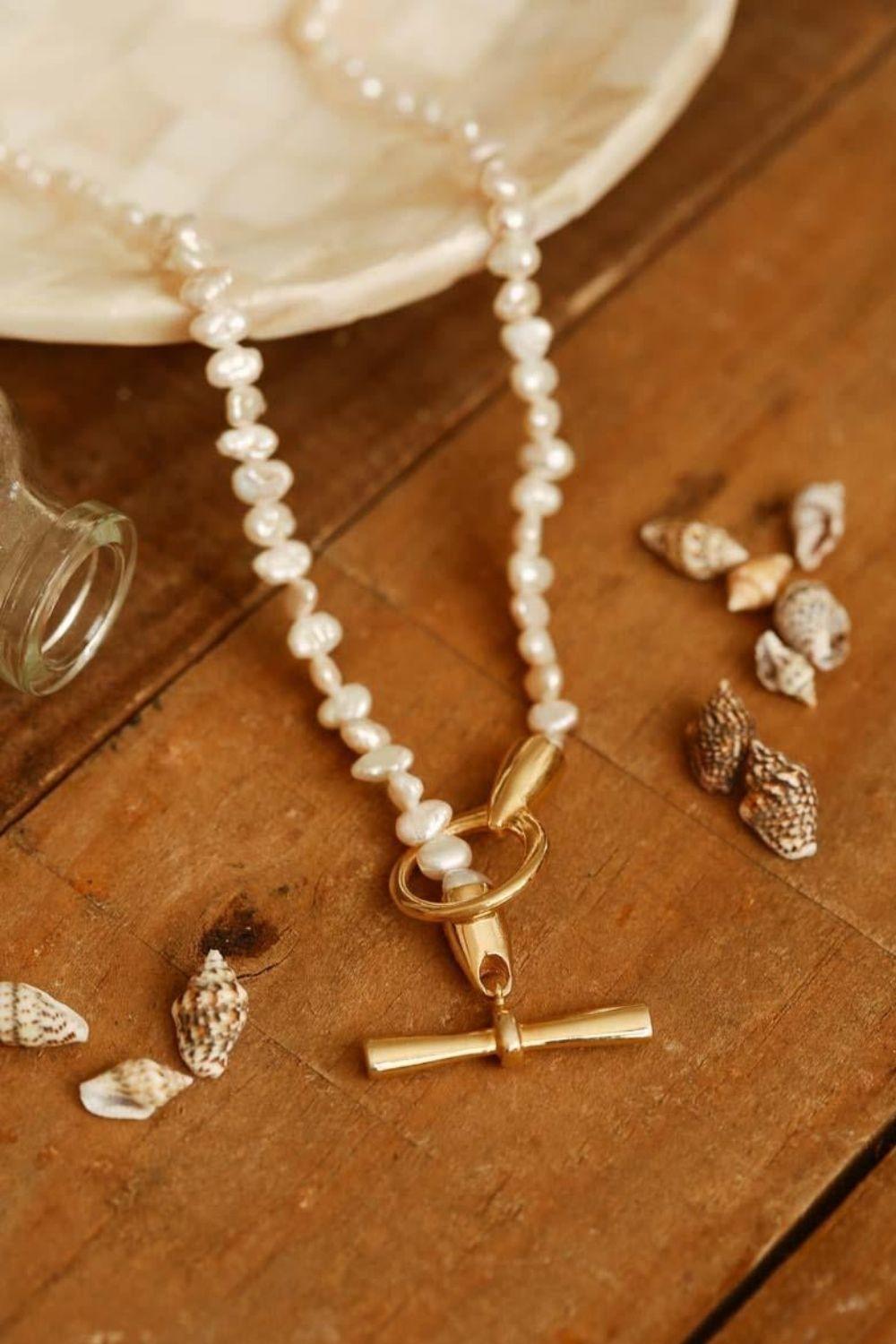 Linya Jewellery-Teri Kum İnci Kolye-Kolye-3-fleurdirect.live