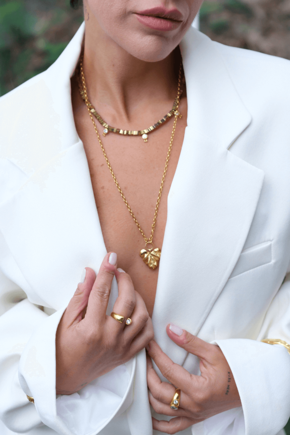 Linya Jewellery-Tesa Kalp Kolye Gold-Kolye-2-fleurdirect.live