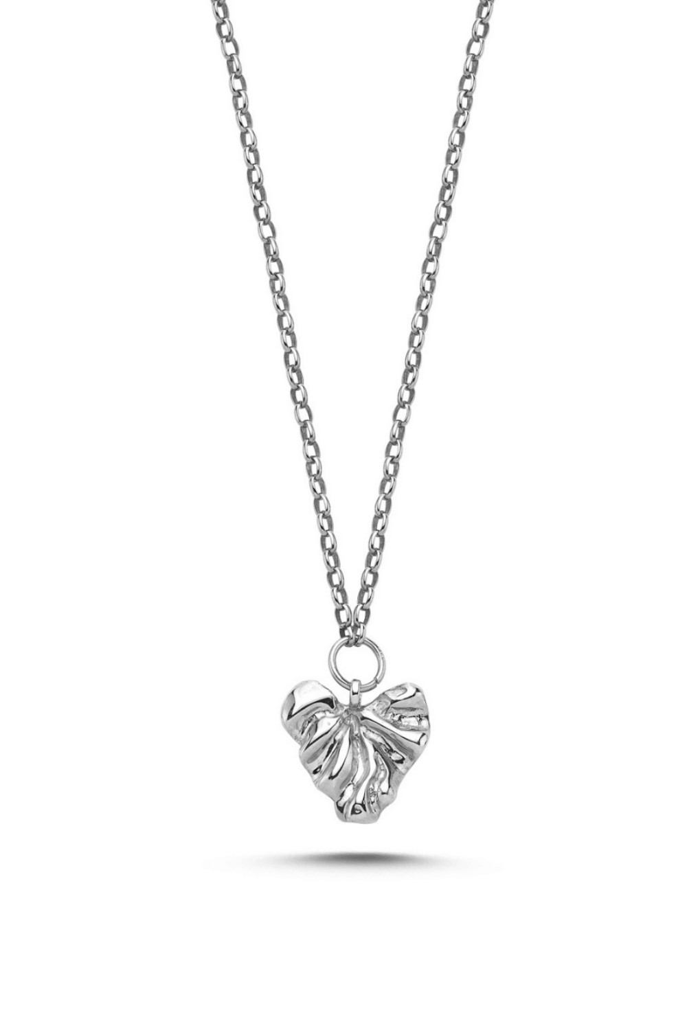 Linya Jewellery-Tesa Kalp Kolye Gümüş-Kolye-1-fleurdirect.live
