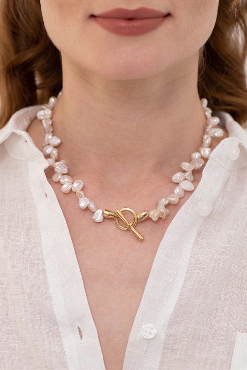 Linya Jewellery-Tety Asimetrik İnci Kolye-Kolye-3-fleurdirect.live