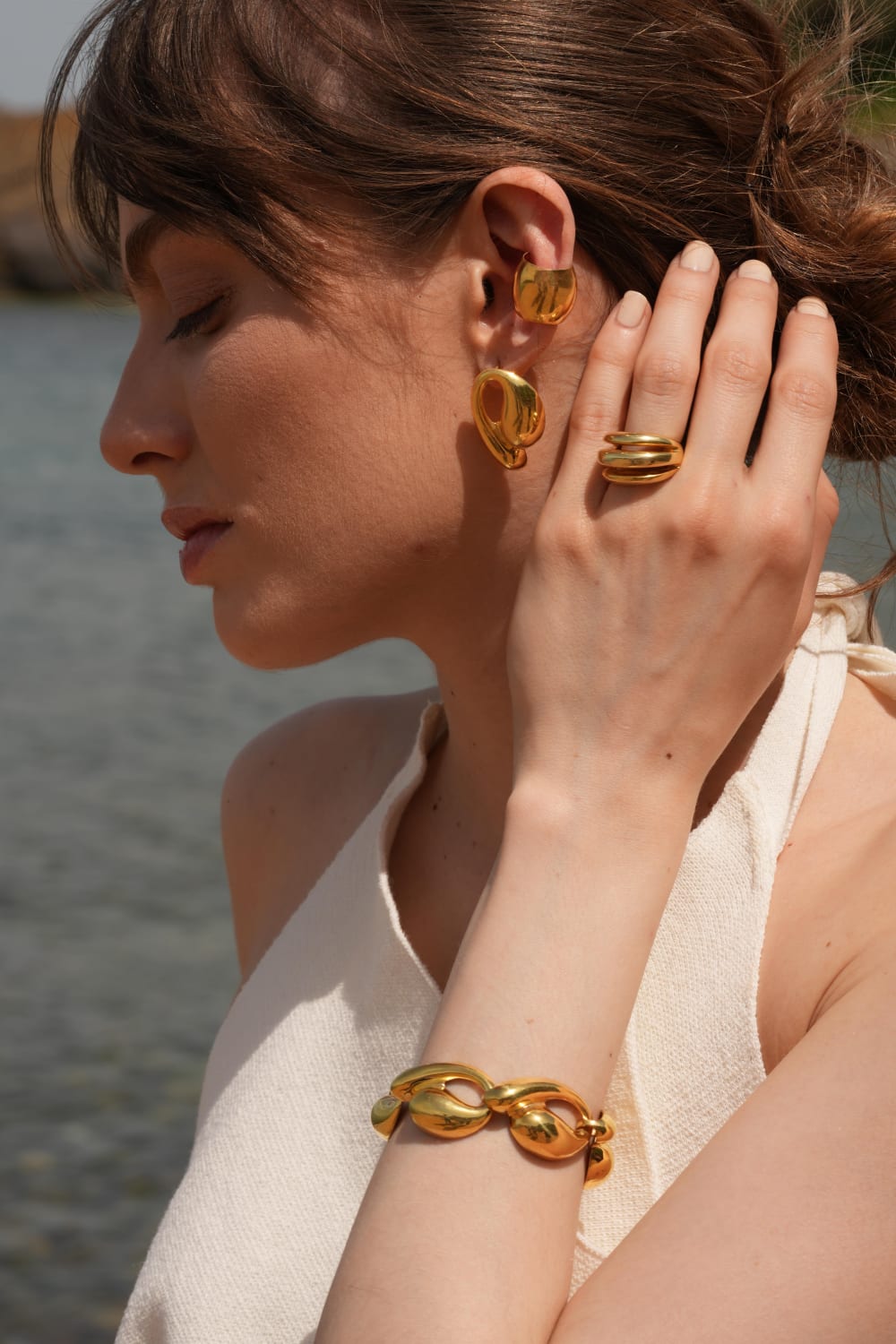 Linya Jewellery-Tina Büyük Midye Bileklik-Bileklik-4-fleurdirect.live