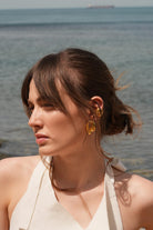 Linya Jewellery-Tina Büyük Midye Küpe-Küpe-2-fleurdirect.live