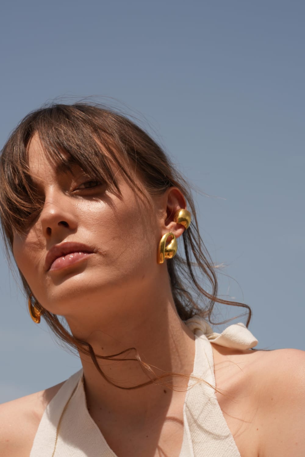 Linya Jewellery-Tina Büyük Midye Küpe-Küpe-6-fleurdirect.live