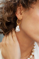Linya Jewellery-Tiny Büyük Barok İnci Küpe-Küpe-2-fleurdirect.live