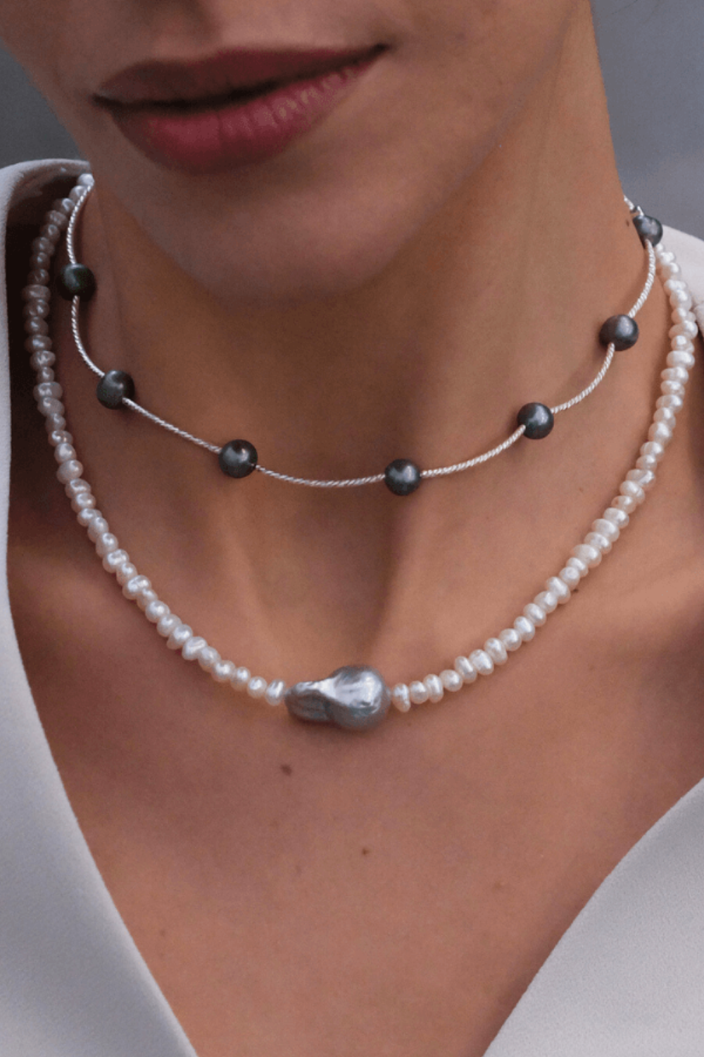 Linya Jewellery-Tohora Siyah İnci Choker-Kolye-5-fleurdirect.live