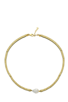 Linya Jewellery-Yarn Barok İncili Hematit Taşlı Kolye-Kolye-1-fleurdirect.live