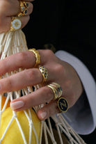 Linya Jewellery-Yıldız Lacivert Taşlı Yüzük-Yüzük-2-fleurdirect.live