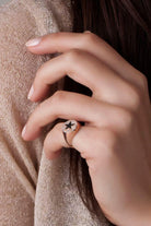 Linya Jewellery-Yıldızlı Serçe Parmak Yüzüğü Rose Gold-Yüzük-3-fleurdirect.live