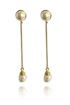 Linya Jewellery-Zincirli İnci Küpe-Küpe-1-fleurdirect.live