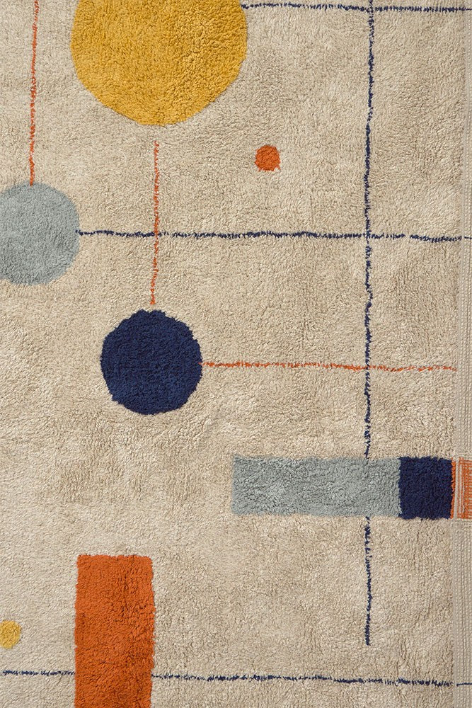 Lorena Canals Geometrik Desenli Yıkanabilir Halı – 120 × 160 Cm