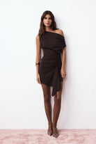 Lucentie-Lucy Brown Dress-Elbise-1-fleurdirect.live