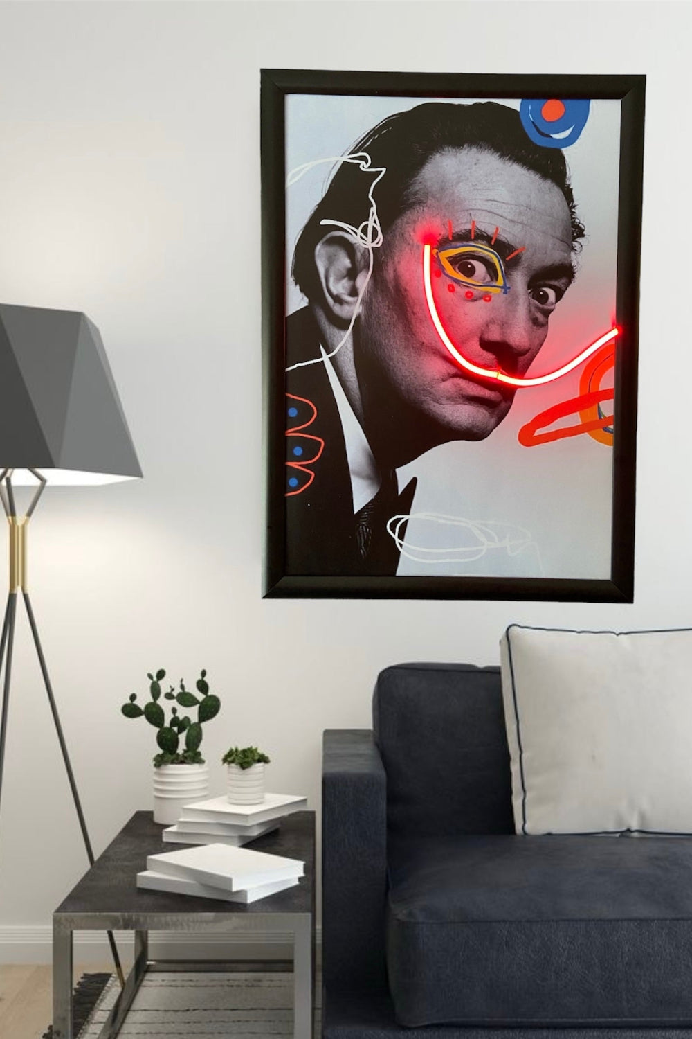 Lujolab.-Avangard Dekor: Salvador Dali Neonlu Duvar Posteri-Duvar Dekorları-1-fleurdirect.live