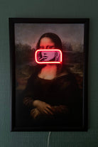 Lujolab.-İkonik Sanat: Mona Lisa Neon Duvar Posteri-Tablo-1-fleurdirect.live