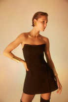 Lunaire Studio-Obsidian - Siyah Mini Elbise-Elbise-2-fleurdirect.live