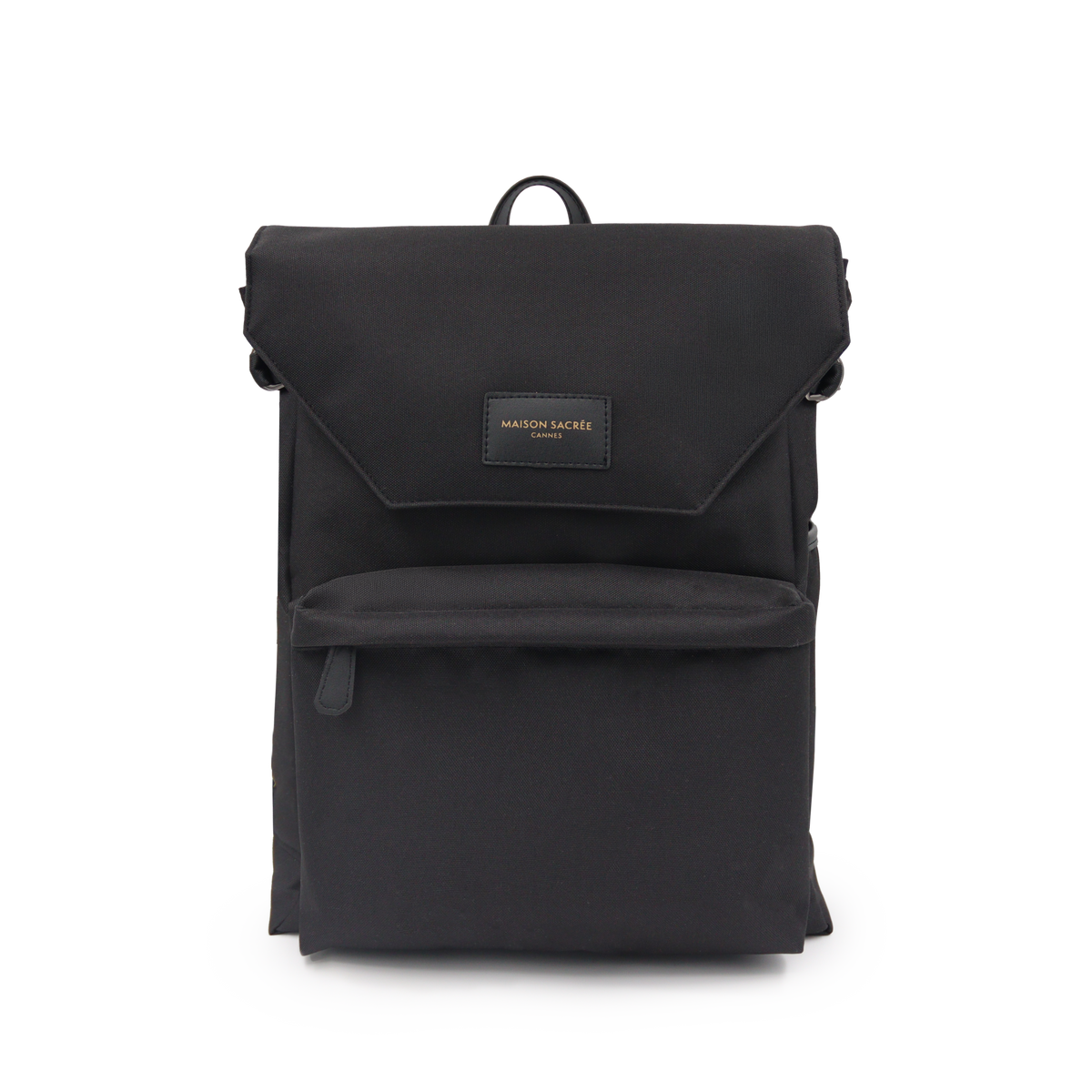 Maison Sacrée-Ferrat Travel Black Backpack-Backpack-1-fleurdirect.live