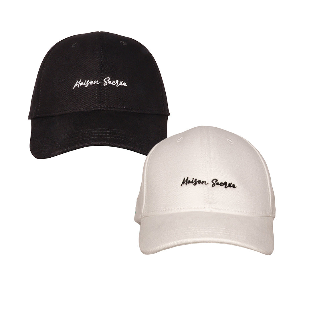 Maison Sacrée-La Rose Du Jardin White Black Two Pack-Şapka-1-fleurdirect.live