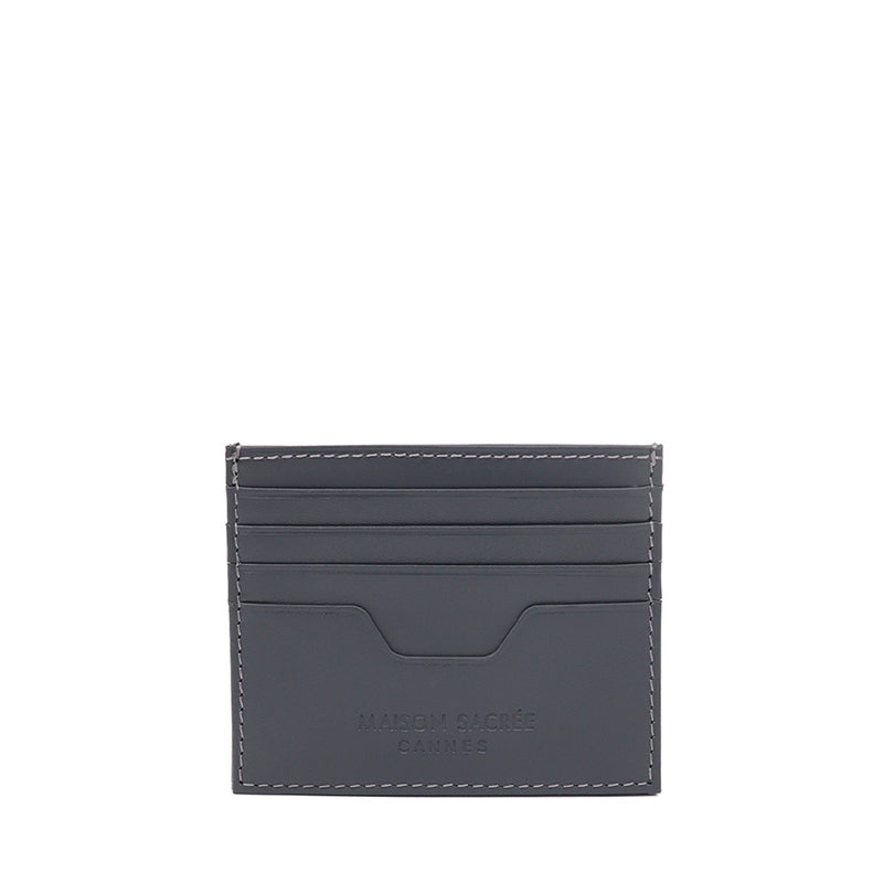 Maison Sacrée-Maison Sacrée Grey Card Holder-Cüzdan & Kartlık-1-fleurdirect.live