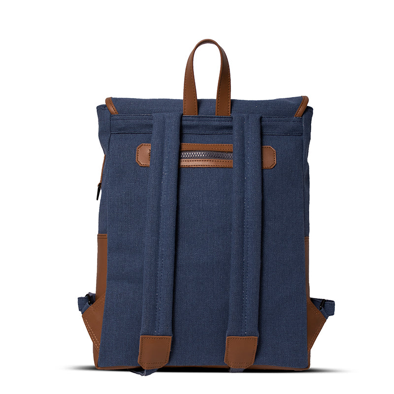 Maison Sacrée-Paloma Navy Blue 15'' Backpack-Sırt Çantası-3-fleurdirect.live