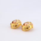 Maison Soula-Olympia Earrings Coral Gold-Earrings-5-fleurdirect.live