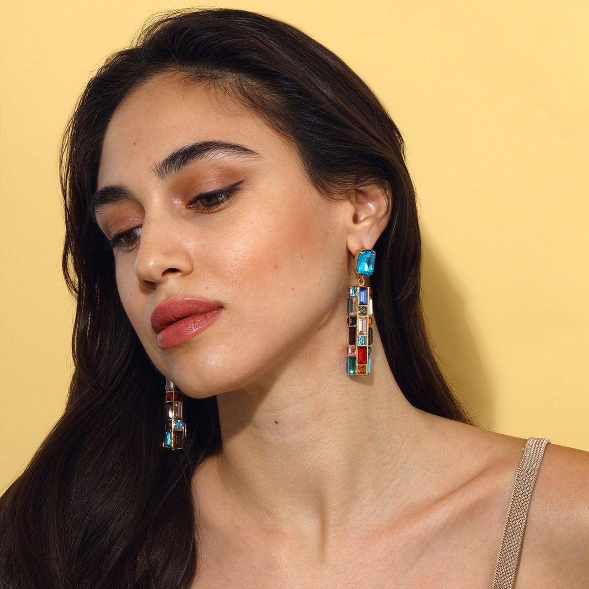 Maison Soula-Gloria Earrings Deep Blue-Earrings-5-fleurdirect.live
