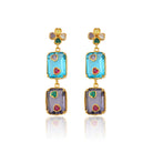 Maison Soula-Hedone Earrings Blue & Violet-1-fleurdirect.live