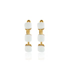 Maison Soula-Siena Hoop Earrings Matte White-Earrings-3-fleurdirect.live