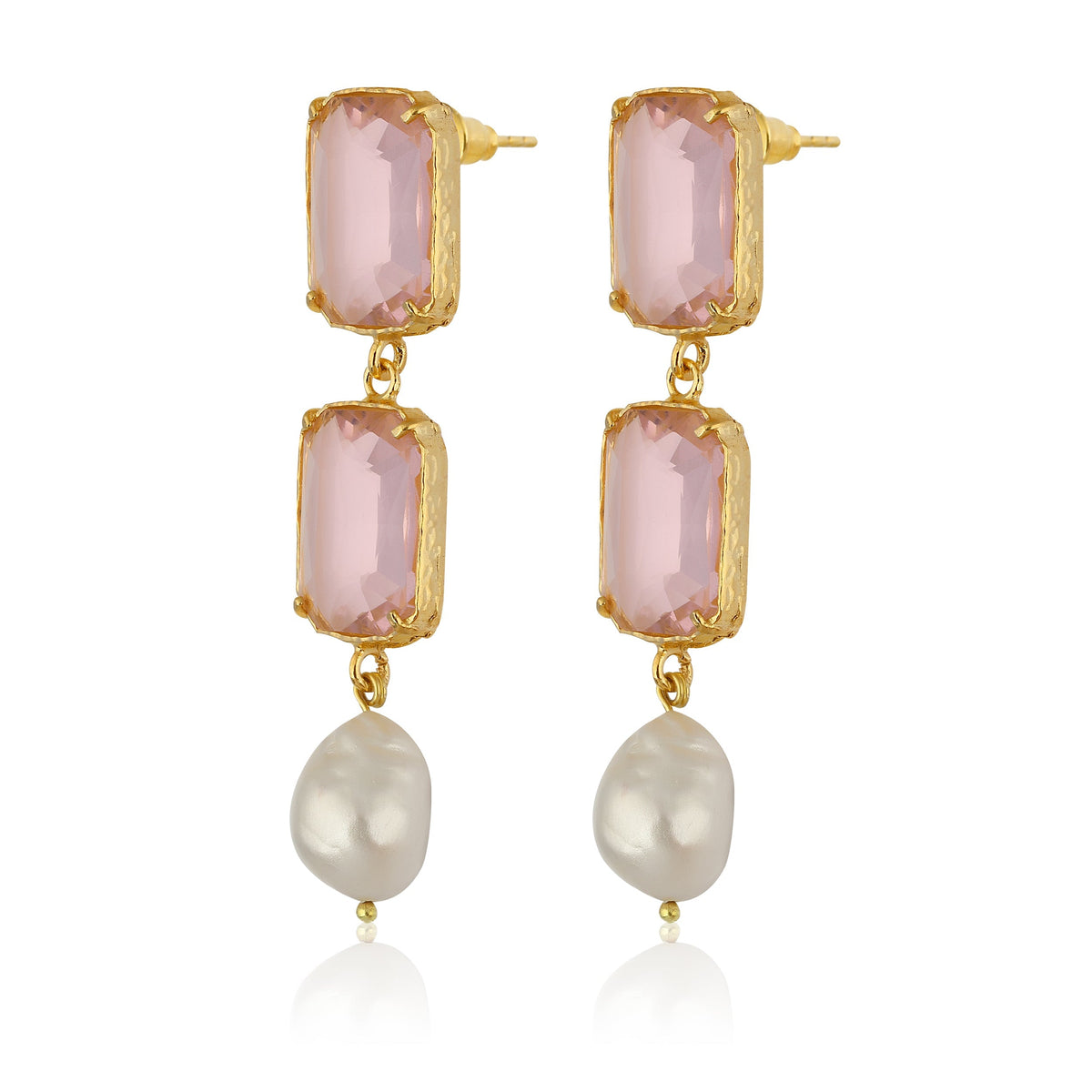 Maison Soula-Sloane Earrings Rose Pink-Earrings-3-fleurdirect.live