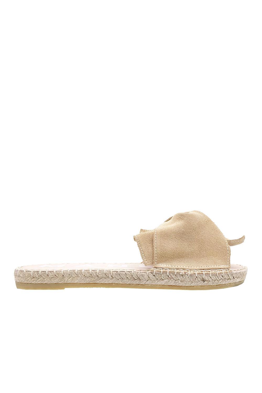Manebi-Hamptons Sandals with Bow Champagne Beige-Sandalet & Terlik-1-fleurdirect.live
