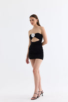 Manshet-The Mystery / Straplez Mini Elbise-Elbise-2-fleurdirect.live