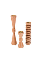 Massello Design-Bella 3'lü Ahşap Şamdan & Mumluk-Mumluk & Şamdan-1-fleurdirect.live