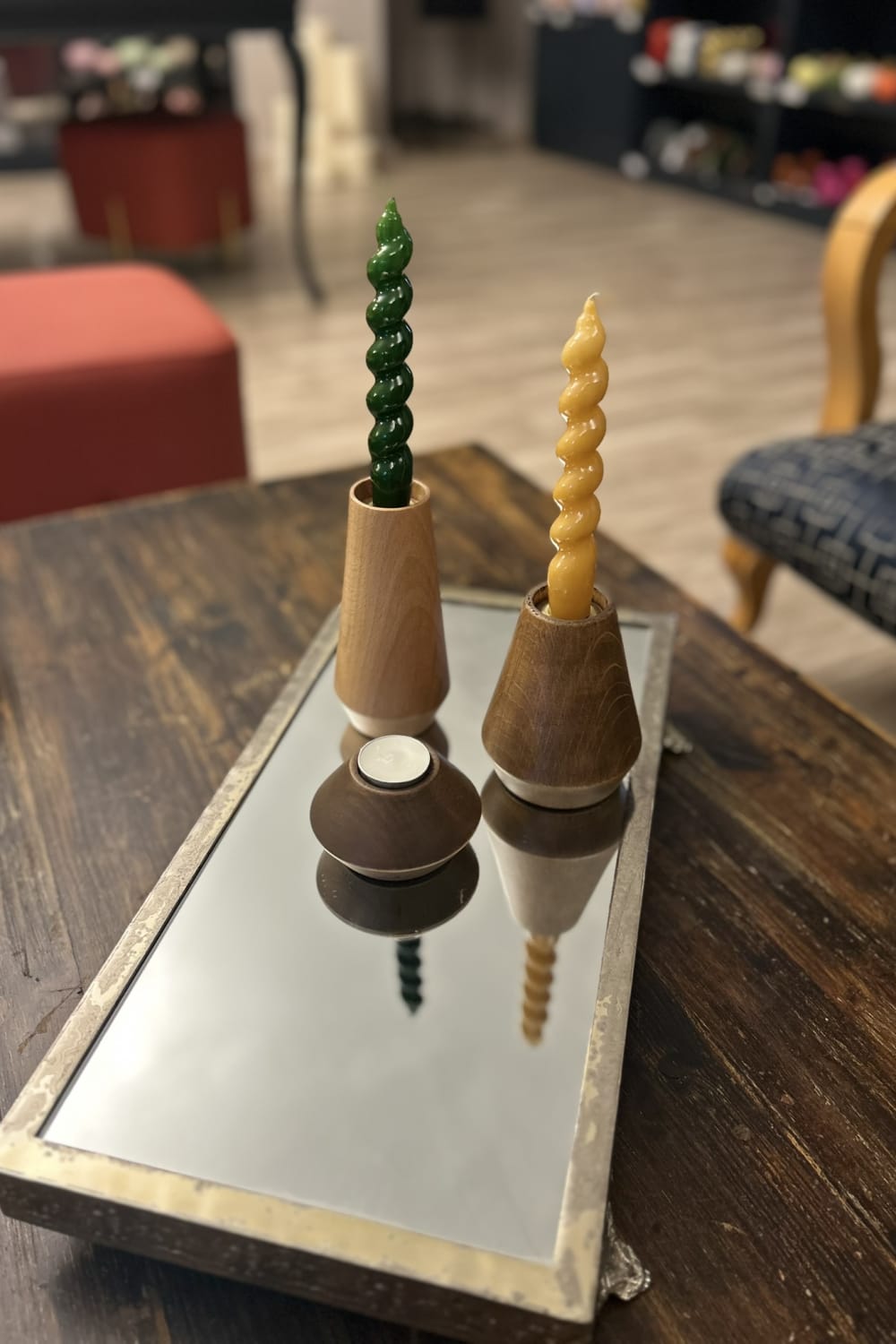 Massello Design-Conico 3'lü Ahşap Şamdan & T-light Mumluk-Mumluk & Şamdan-4-fleurdirect.live
