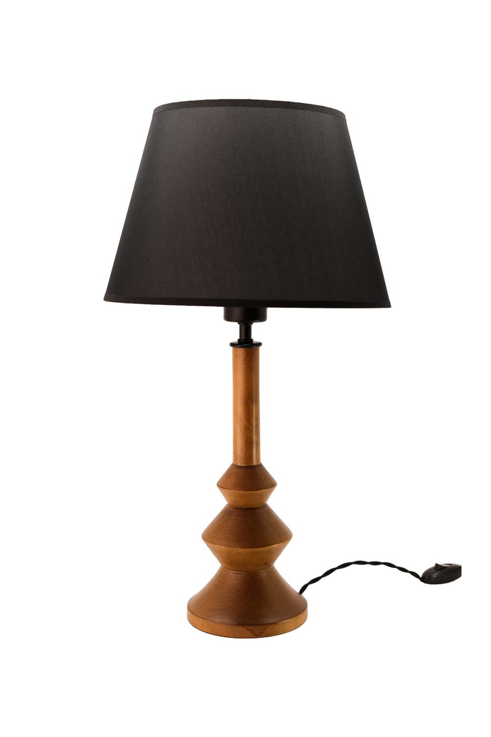 Massello Design-Elegante Ahşap Abajur Ceviz-Masa Lambası-1-fleurdirect.live