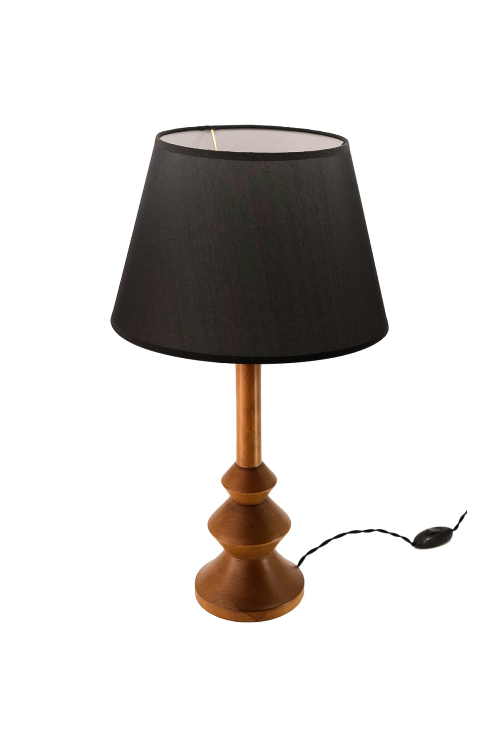 Massello Design-Elegante Ahşap Abajur Ceviz-Masa Lambası-2-fleurdirect.live