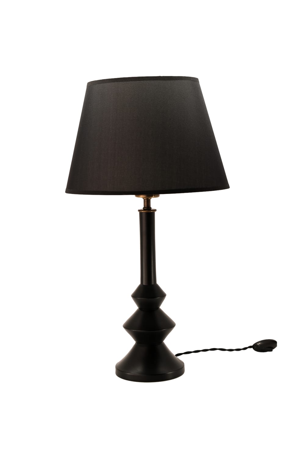 Massello Design-Elegante Ahşap Abajur Siyah-Masa Lambası-1-fleurdirect.live