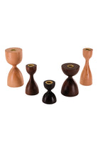 Massello Design-Tempo 5'li Ahşap Şamdan & Mumluk-Mumluk & Şamdan-1-fleurdirect.live