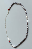 Mey Atelier-Royal Black –coral Silver Black Pearl Unisex Necklace-Kolye-2-fleurdirect.live