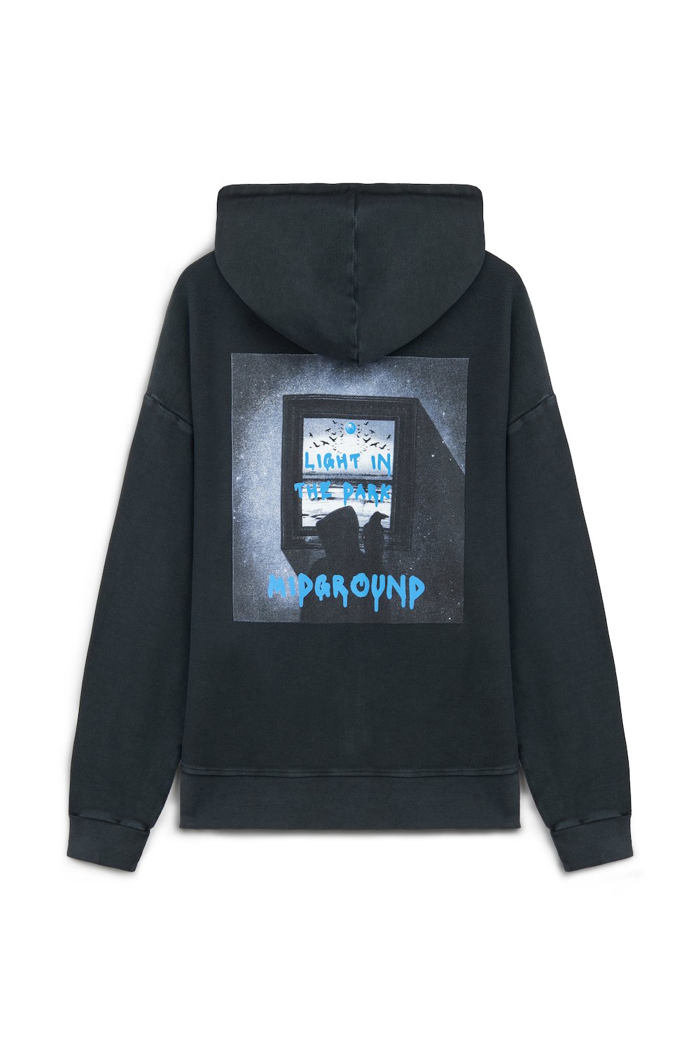 Midground-Gri Acid Yıkamalı Fermuarlı Sweatshirt-Sweatshirts & Hoodies-1-fleurdirect.live