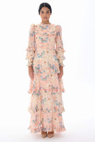Miha-Kat Kat Fırfır Detaylı Si̇mli̇ Elbi̇se-Elbise-5-fleurdirect.live
