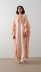 Miha-Kollari Dantel Firfirli Kaftan Elbi̇se Mint-6-fleurdirect.live