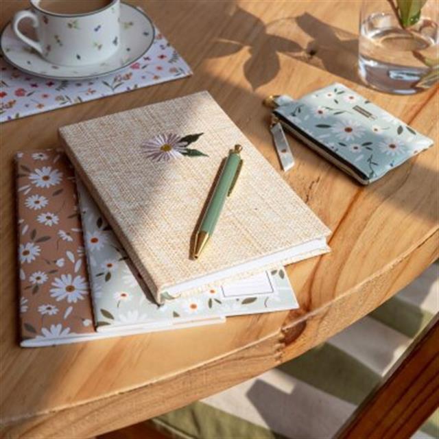 Miquelrius-Miquelrius A5 Rafya Sert Kapak çizgili Spring Flowers Defter-Defter-3-fleurdirect.live