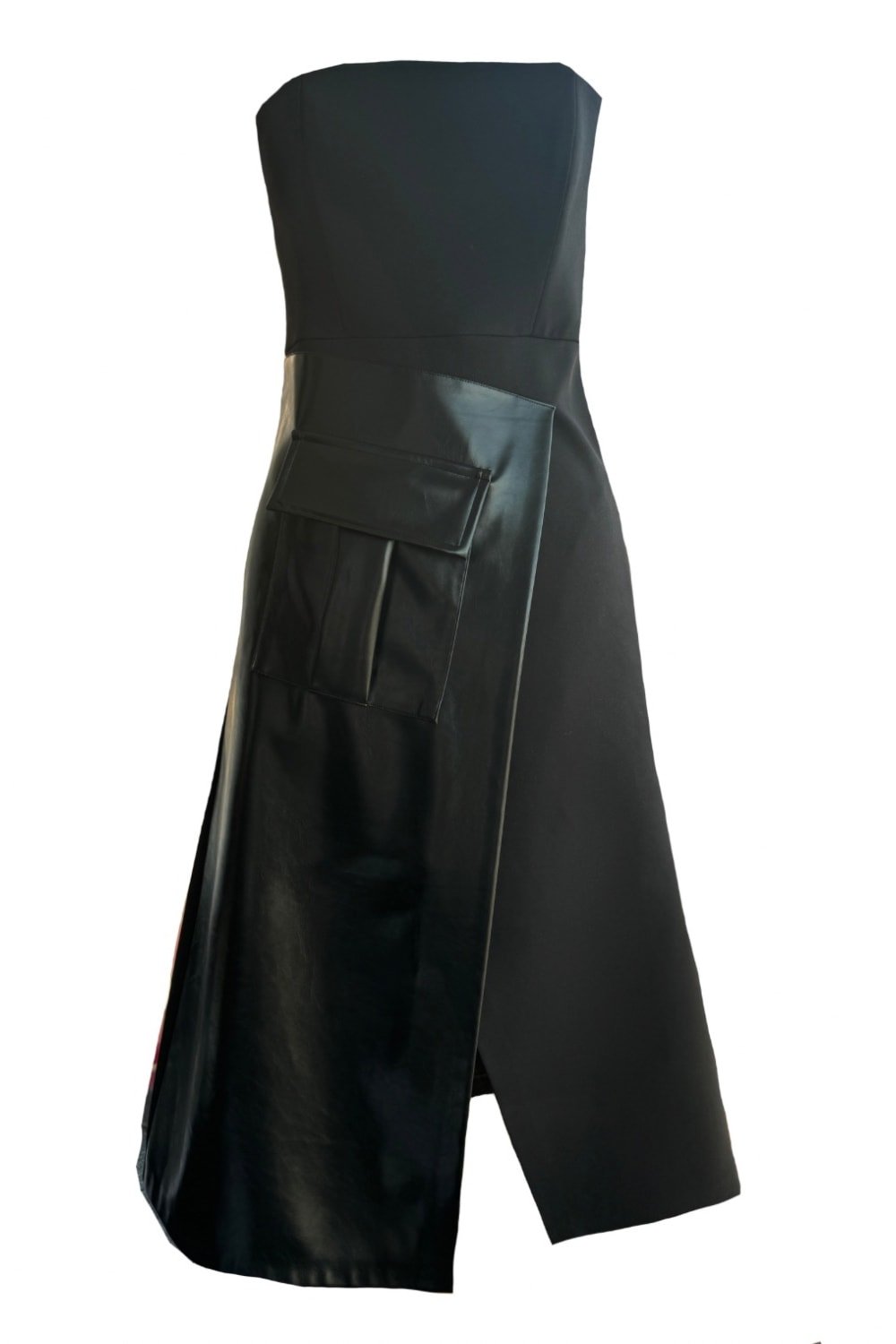 Mirimalist-Savile Straplez Midi Elbise-Elbise-6-fleurdirect.live