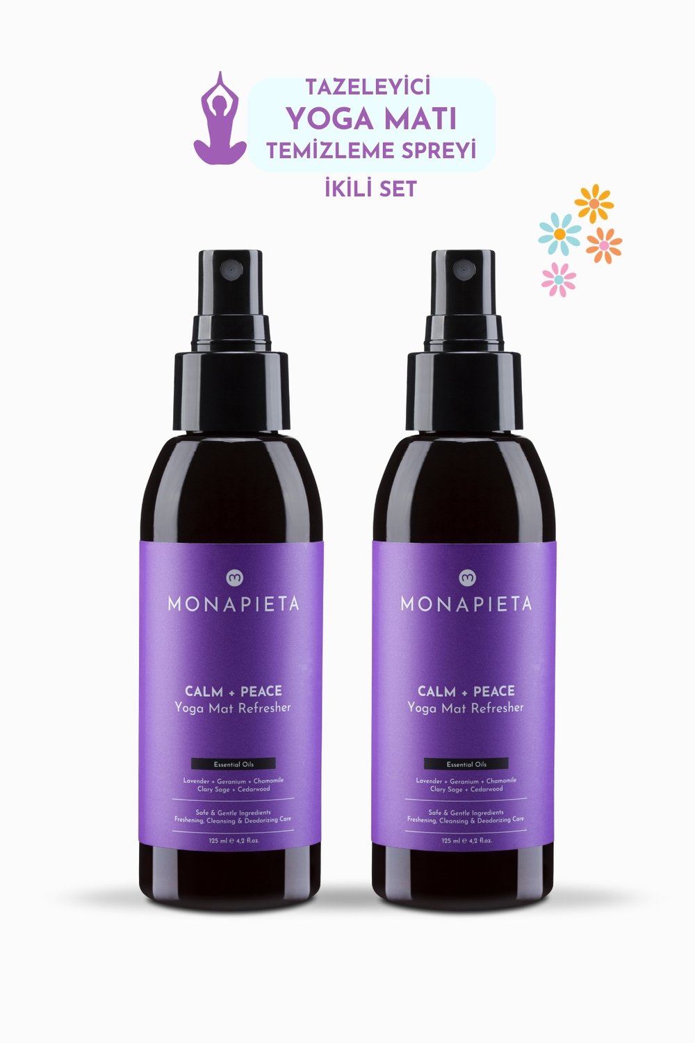Monapieta-Monapieta Tazeleyici Yoga Matı Temizleme Spreyi | Yenileyici & Koku Giderici | Sakin & Huzurlu Aura | 2x125 Ml-Oda Kokusu-1-fleurdirect.live