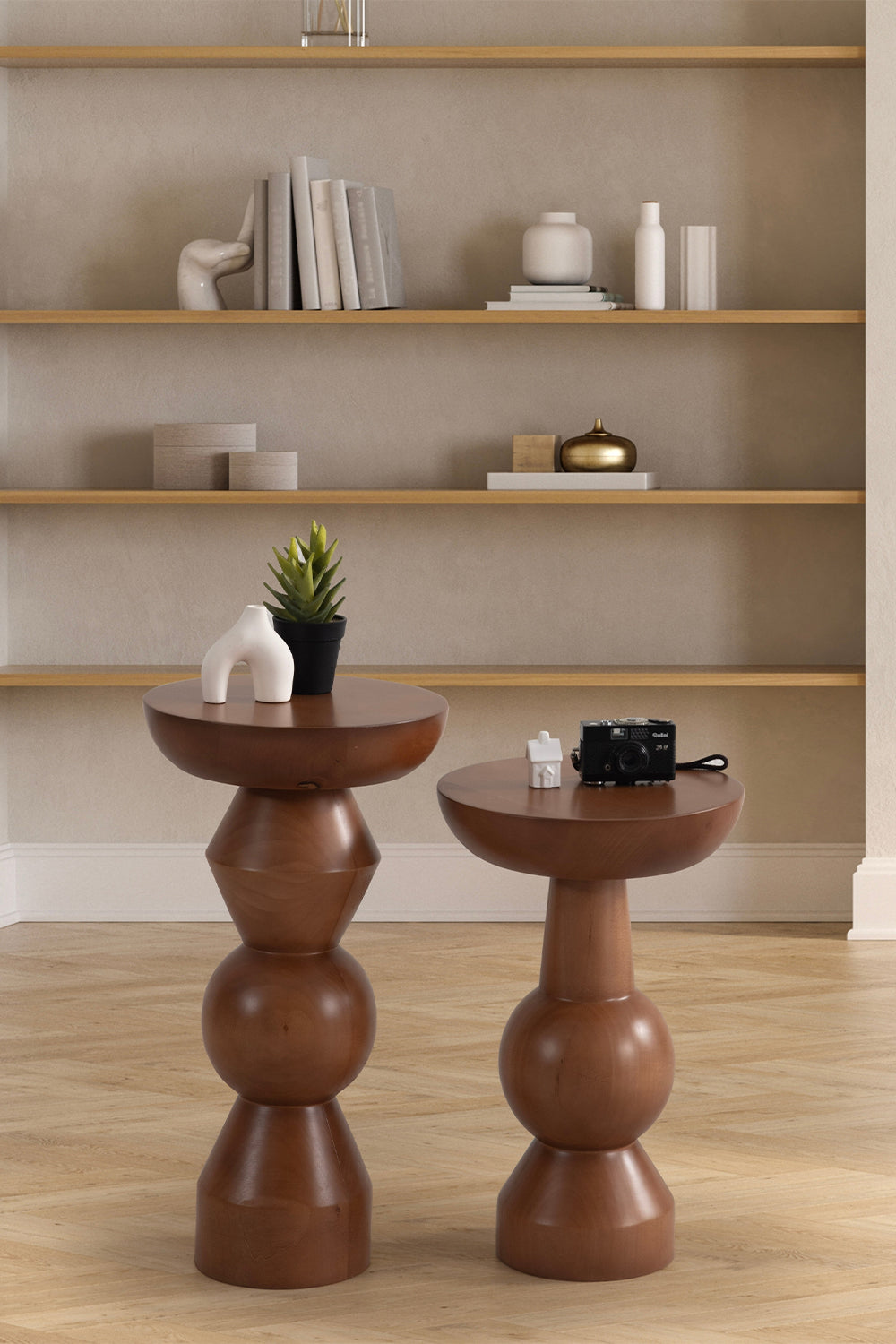 More Wood Design-Enva 2'li Ahşap Sehpa-Sehpa-1-fleurdirect.live