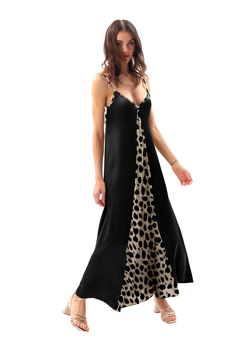 Movom Swimwear-Astral V Neck Maxi Dress-Elbise-2-fleurdirect.live