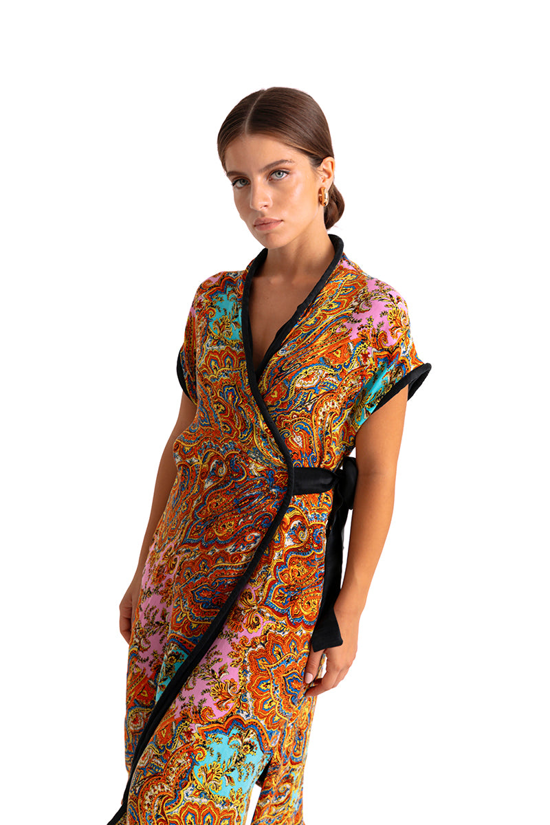 Movom Swimwear-Poppy Reversible Kimono Dress🌱-Kimono-1-fleurdirect.live